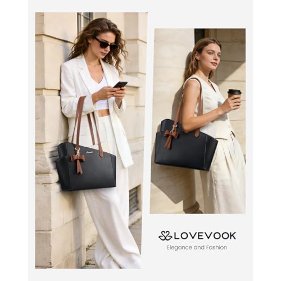 LOVEVOOK Tote Purse for Women, - Structured Handbag Top Handle recensie en prijs