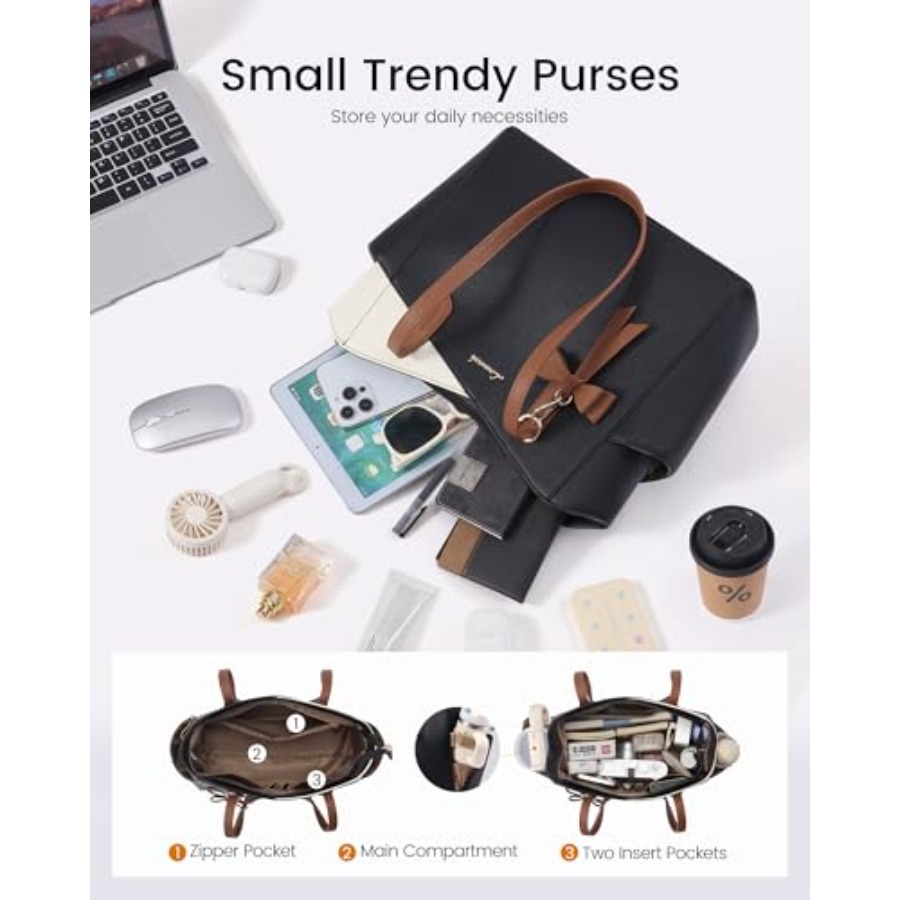 LOVEVOOK Tote Purse for Women, - Structured Handbag Top Handle recensie en prijs
