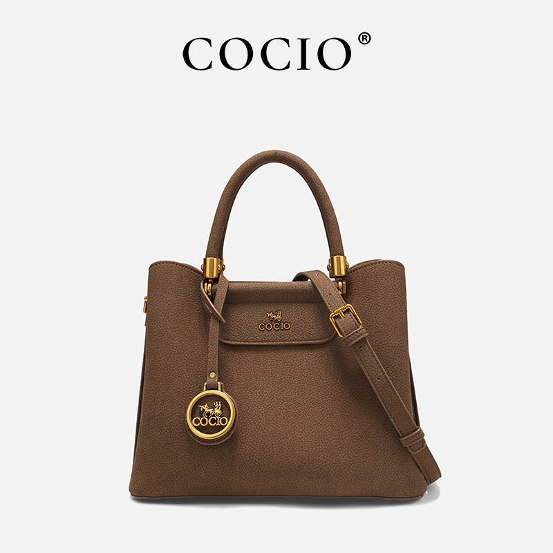Women Brown Genuine Leather Sa - Structured Handbag Top Handle recensie en prijs