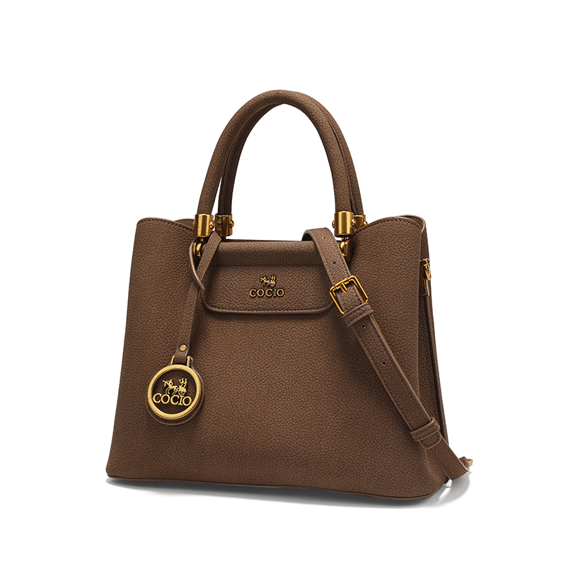 Women Brown Genuine Leather Sa - Structured Handbag Top Handle recensie en prijs