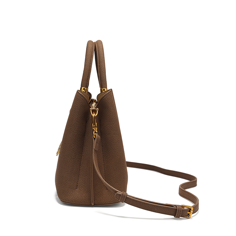 Women Brown Genuine Leather Sa - Structured Handbag Top Handle recensie en prijs