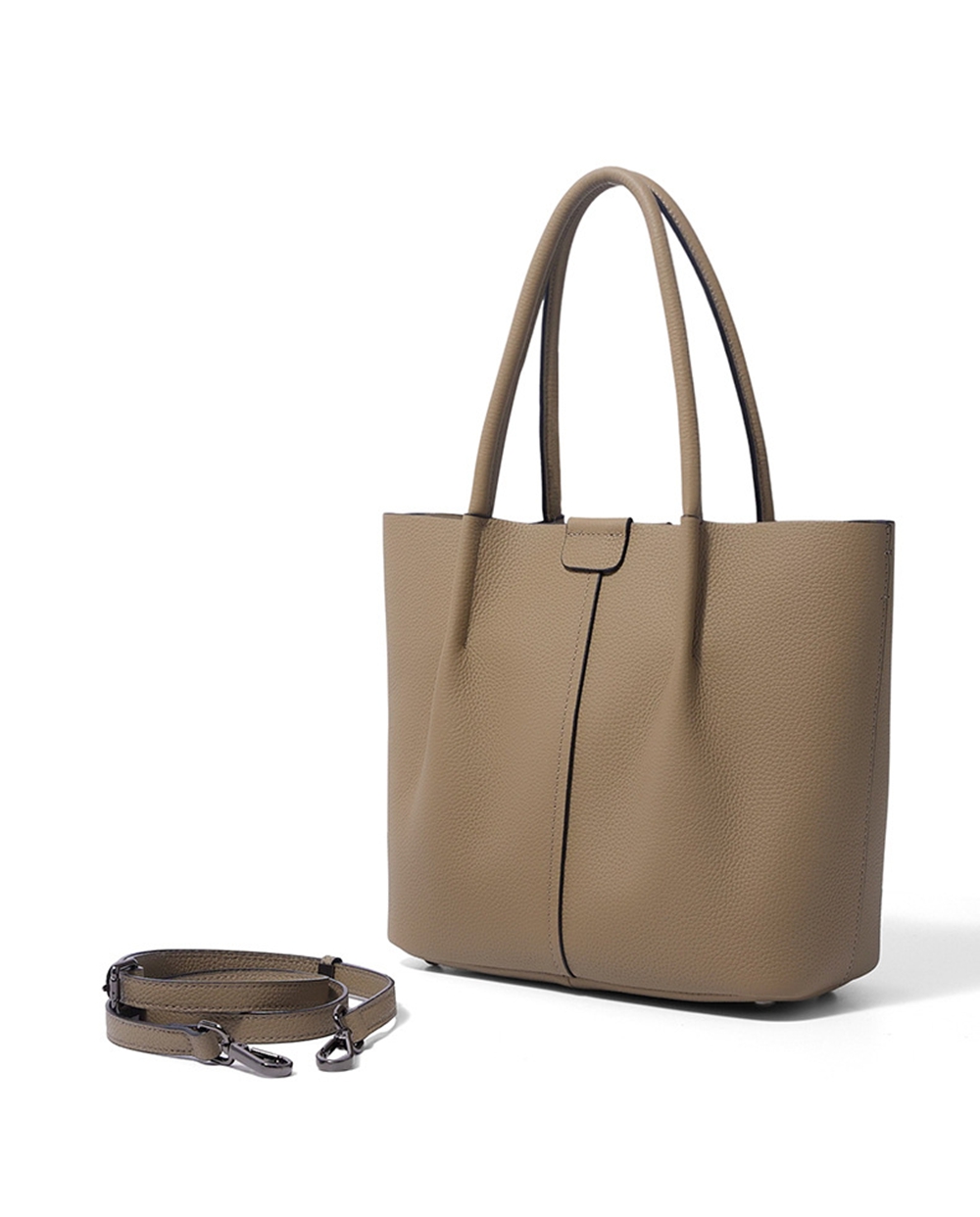 Textured Genuine Leather Handb - Structured Handbag Top Handle recensie en prijs