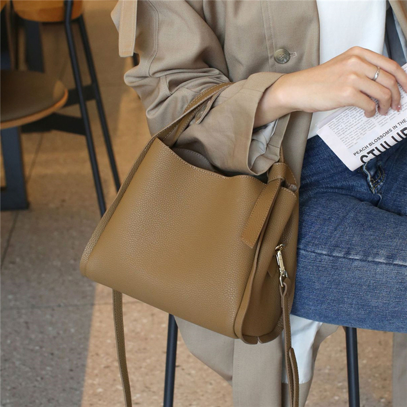 BURMINSA Genuine Pebbled Leath - Structured Handbag Top Handle recensie en prijs