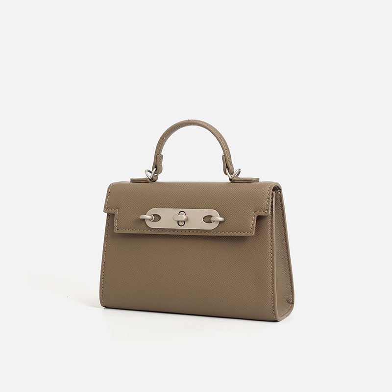 Women Taupe Saffiano Leather T - Structured Handbag Top Handle recensie en prijs